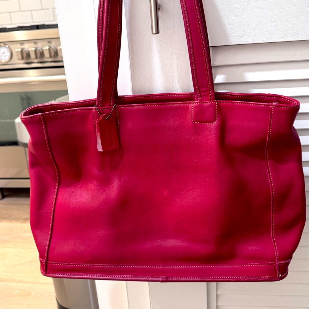 Coach real leather tote